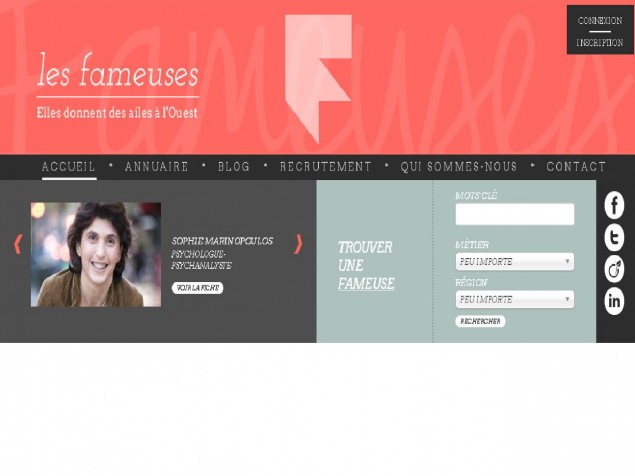 aperçu du site www.lesfameuses.com