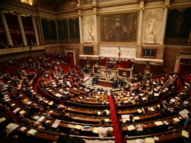 L'hémicycle de l'Assemblée Nationale