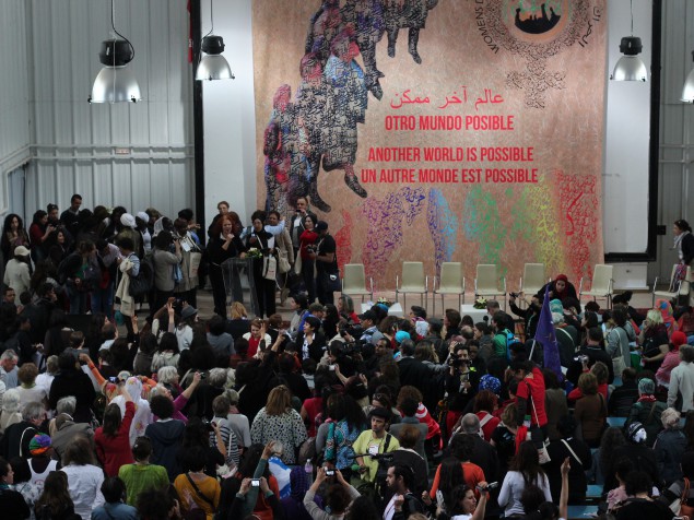 Photo d'une assemblée lors du FSM le jeudi 26 mars 2015