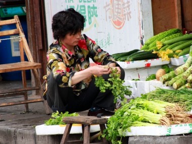 Un marché à Shanghai