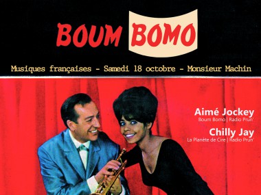 Flyer recto de la soirée Boum Bomo du 18 octobre.