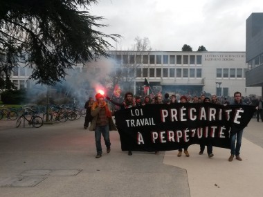 Départ manifestation université nantes 09 mars 2016 