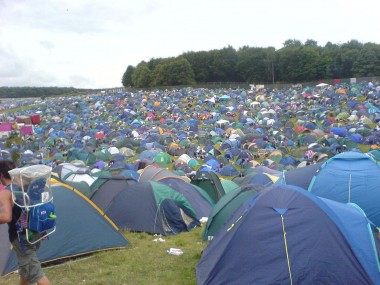 Nuage de tentes en festival - Leeds Festival