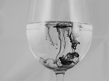 A glass of waterblood